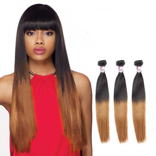 Stema 1B/30 Ombre Color Straight Raw Hair Bundles